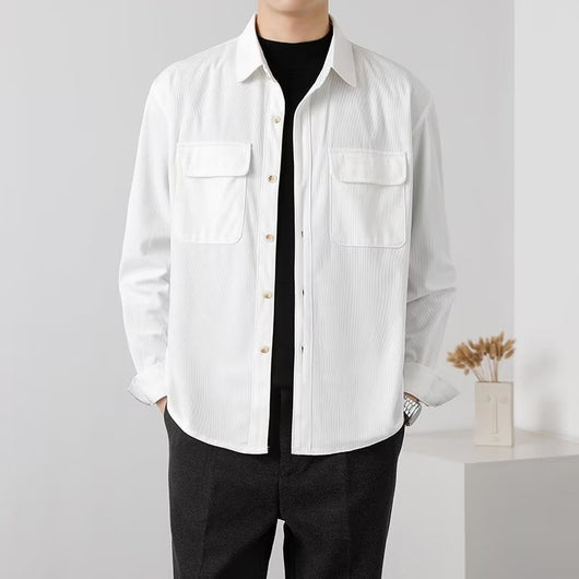 Camisa de Trabajo Vintage en Pana para Hombre - Image 16