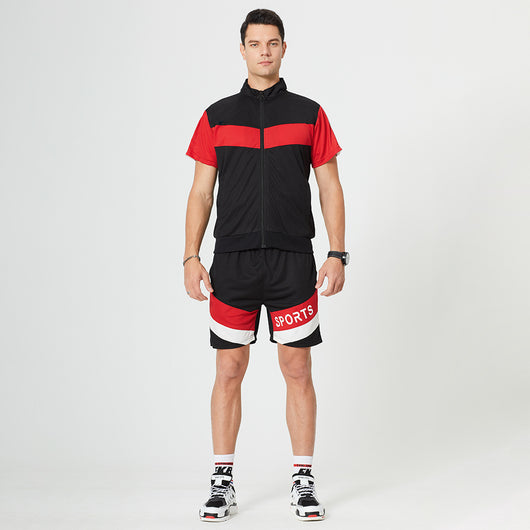 Traje Deportivo Casual Hombre Talla Grande Manga Corta Moderno