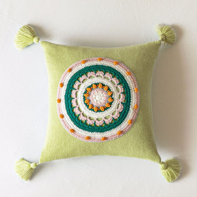 Funda de Cojín Tejida con Borlas para Sofá - Image 7