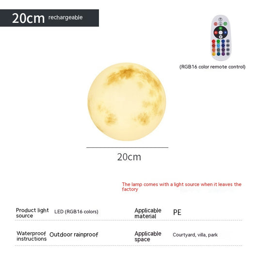 Lámpara Lunar para Patio Exterior Resistente al Agua - Image 6