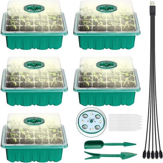 Bandeja de Germinación 12 Celdas con Lámpara LED - Image 2