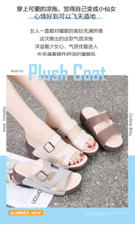 Sandalias Talla Grande Mujer Verano Suela Suave con Alzada - Image 30