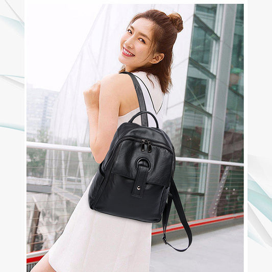 Mochila Bolso de Cuero Genuino para Mujer - Gran Capacidad y Estilo - Image 2