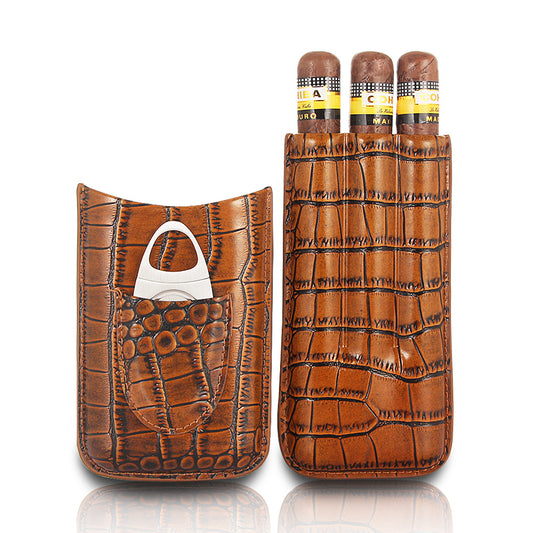 Estuche para Puros con Tijeras y Maletín de Transporte