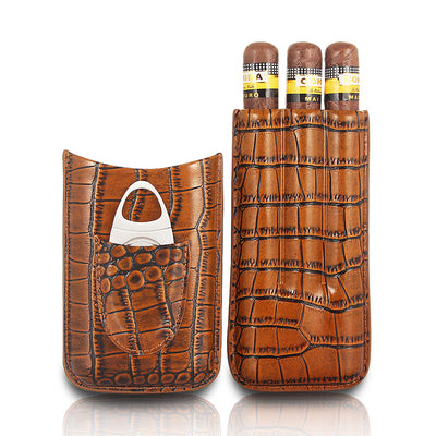 Estuche para Puros con Tijeras y Maletín de Transporte