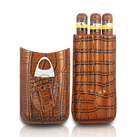 Estuche para Puros con Tijeras y Maletín de Transporte