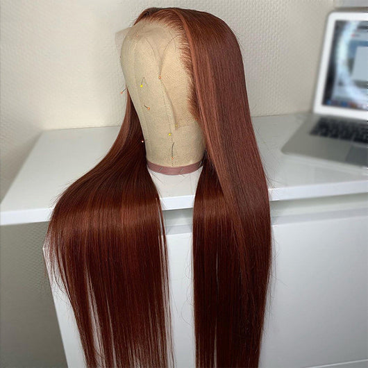 Peluca de Encaje Castaño Prearmada con Cabello de Bebé