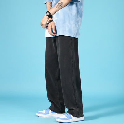Pantalones Cargo Denim Holgados para Hombre con Cierre Hip Hop - Image 4