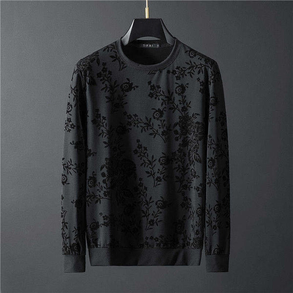Conjunto de Dos Piezas: Suéter Cuello Redondo y Pantalón Jacquard