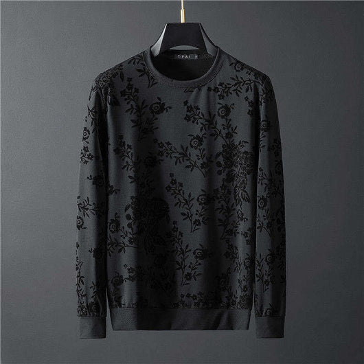 Conjunto de Dos Piezas: Suéter Cuello Redondo y Pantalón Jacquard - Image 2