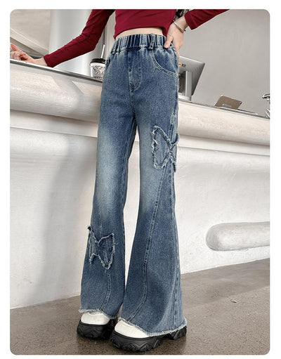 Pantalones Vaqueros Elásticos Casuales Versátiles para Niñas - Image 14