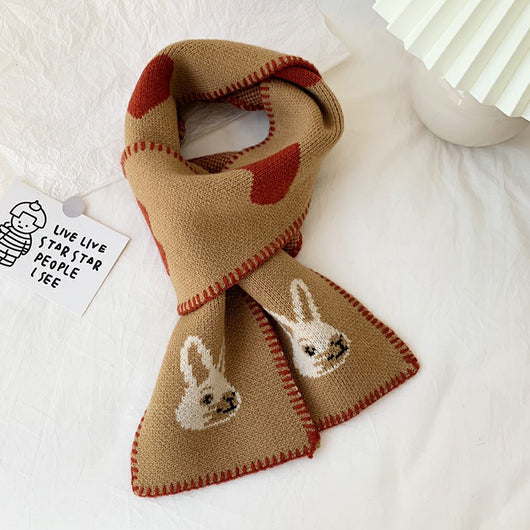 Bufanda Corta de Lana Tejida Cálida Love Rabbit Versátil - Image 7
