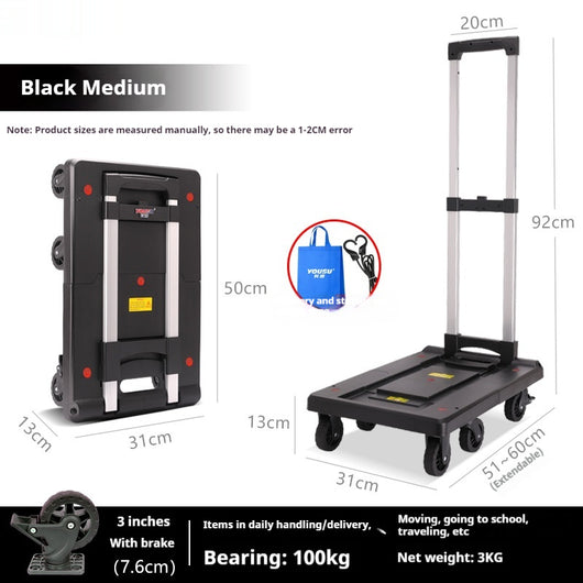 Carrito Portátil Plegable para Equipaje y Compras - Image 9