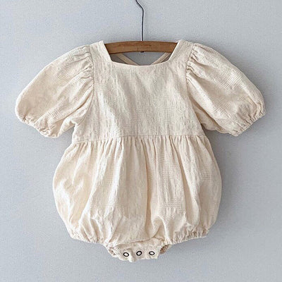 Vestido Princesa para Bebé con Cuello Cuadrado y Mangas Abullonadas - Image 6