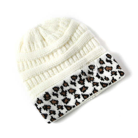 Gorro Tejido para Mujer Estampado Leopardo - Abrigo Cálido para Invierno - Image 15