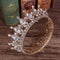 Fashion Alloy Color Crystal Bridal Crown Golden White