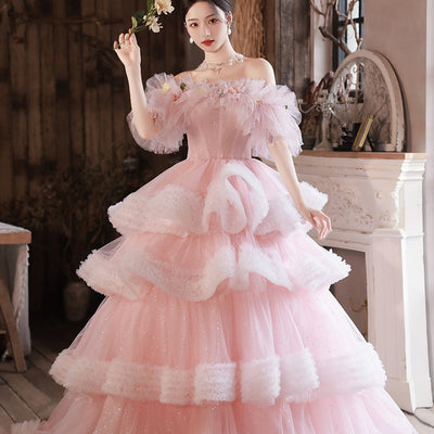 Vestido de Banquete Asimétrico Floral de Alta Gama para Mujer