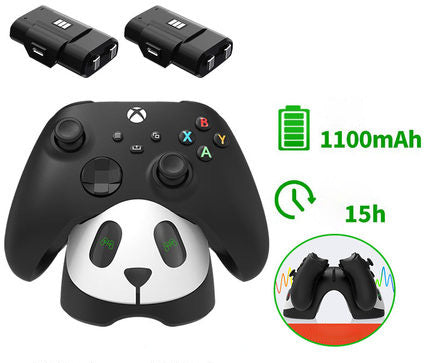 Black AOLION universal gamepad stand made of ABS plastic, designed to hold a game controller upright. - Image 11