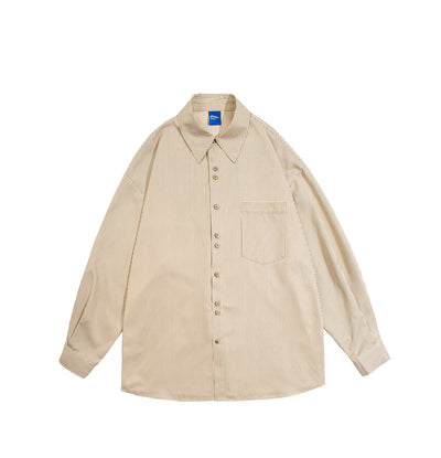 Camisa Suelta de Rayas Verticales para Hombre - Versátil y Cómoda - Image 4