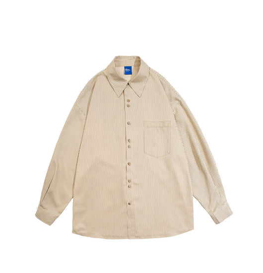 Camisa Suelta de Rayas Verticales para Hombre - Versátil y Cómoda - Image 4