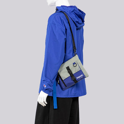 Bolsa Mensajera Techwear Color Block para Hombre con Detalles Reflectantes - Image 6