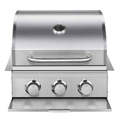 Asador de Gas Empotrable de Tres Quemadores en Acero Inoxidable - Image 2