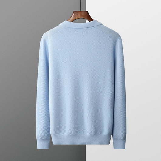 Camisa Polo Retro de Cachemira Pura para Mujer - Otoño e Invierno - Image 14