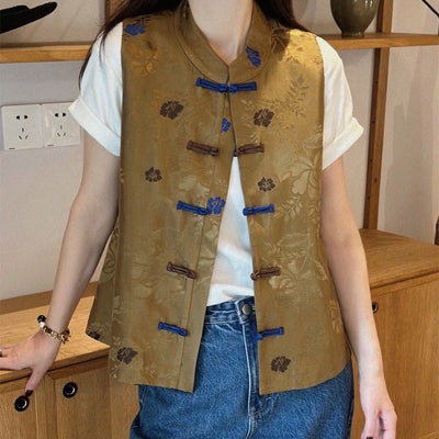 Chaleco Jacquard Artesanal con Ojales de Botón - Image 8
