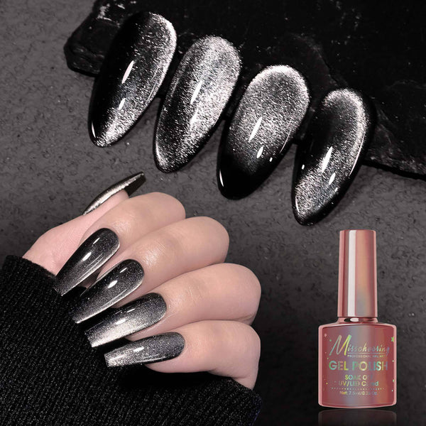 Esmalte de Uñas Efecto Gato Negro Intenso - Estilo Hada Oscura - Image 5