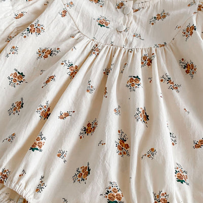 Blusa Infantil Primavera Estilo Coreano Floral Manga Larga - Image 10