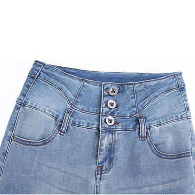 Pantalón Denim Talle Alto Pierna Ancha Mujer - Estilo Coreano Primavera Otoño - Image 13