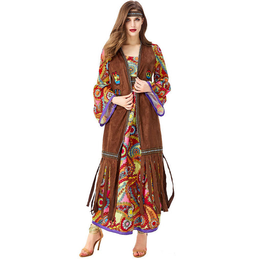Disfraz Diosa Tribal Hippie Disco Vintage - Image 9