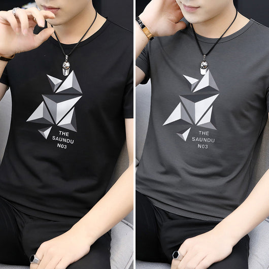 Camiseta Modal Hombre Manga Corta Estampada Ice Silk - Image 4