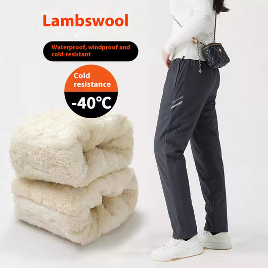 Pantalones Tácticos Impermeables Acolchados con Lana de Cordero para Hombre y Mujer