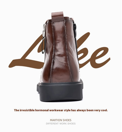 Botas de Trabajo Estilo Británico Antideslizantes Transpirables para Hombre - Image 36