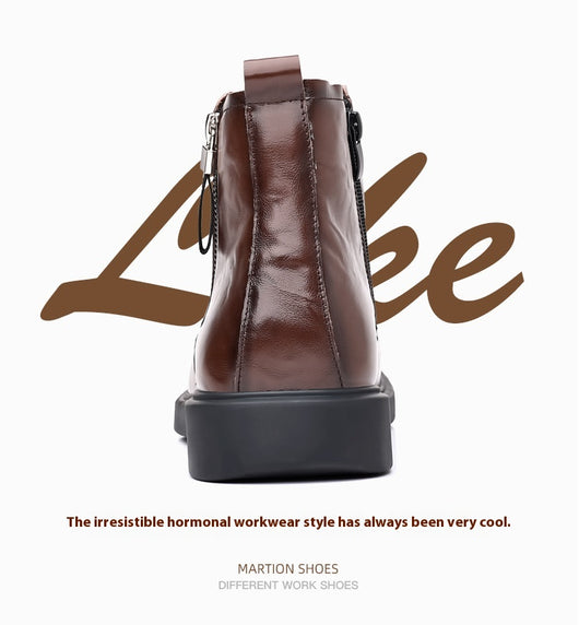 Botas de Trabajo Estilo Británico Antideslizantes Transpirables para Hombre - Image 36