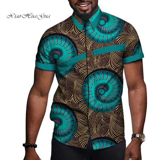 Camiseta Estampada de Manga Corta Africana para Hombre - Image 7