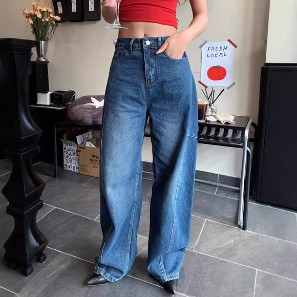 Pantalones Jeans Anchos Deconstructruidos - Estilo Casual Holgado Banana