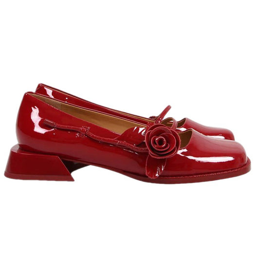 Zapatos Vintage de Charol con Punta Cuadrada y Tacón Bajo para Mujer - Image 5