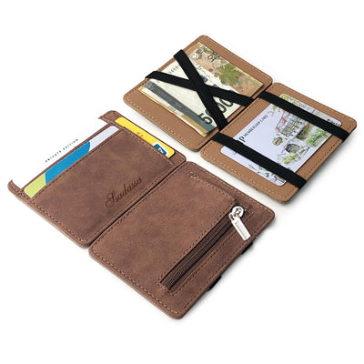Billetera Mágica de Cuero Mate Estilo Coreano Versátil - Image 12