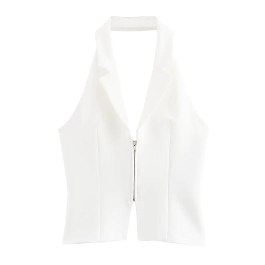 Blusa Escotada sin Espalda con Diseño de Cierre y Ajuste Ceñido - Image 9