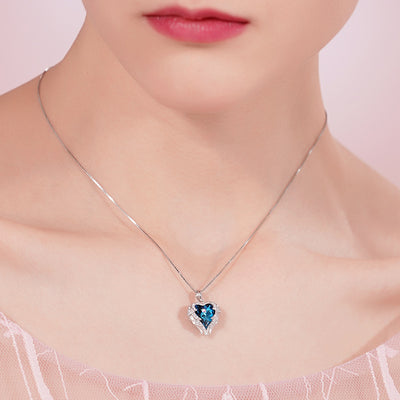 Collar Alas de Ángel con Cristal Corazón Oceánico - Image 8