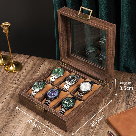 Caja Organizadora de Relojes Retro con Acabado Cuero PU y Diseño Madera - Image 9