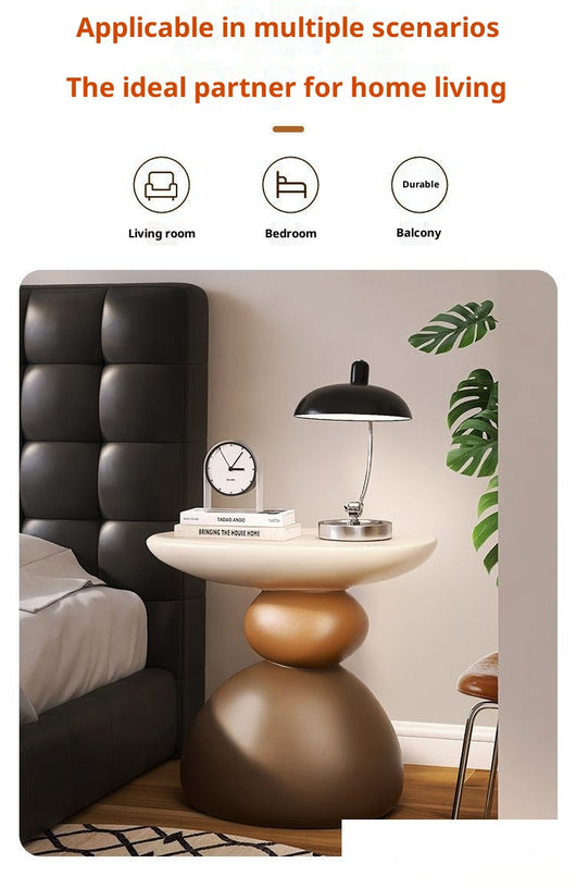 Mesa Lateral de Diseño Crema Lujo - Mesita de Café Minimalista Premium - Image 14