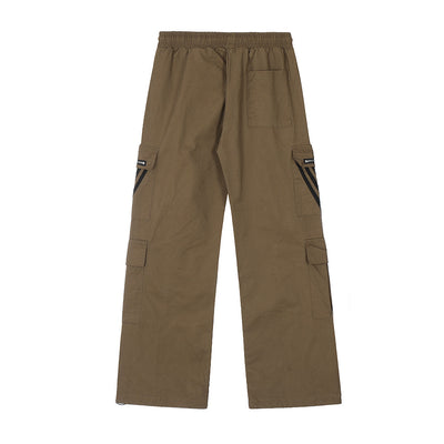 Pantalones Cargo Sueltos Multi-bolsillos Three Bars para Hombre - Image 12