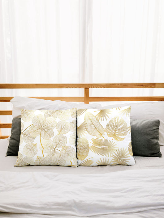 Almohada de Respaldo Flanela Dorada con Flores y Lentejuelas - Image 33
