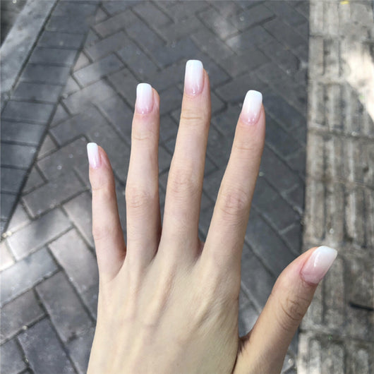 Parches de Uñas Degradado Blanco - Image 8