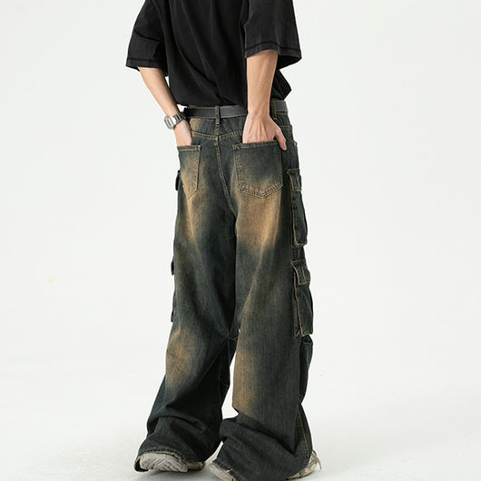Jeans Retro Americano Desteñido con Estilo Uniforme - Image 11