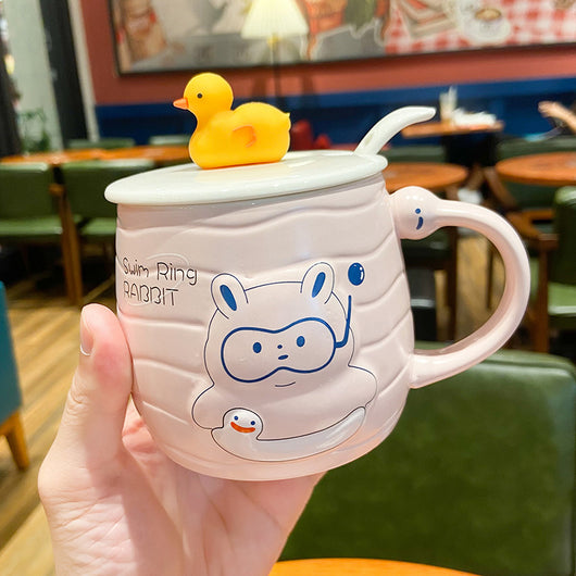 Taza de Cerámica con Patito Amarillo Adorable para el Hogar - Image 7