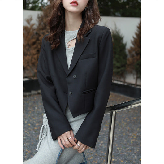Blazer Corto Casual para Mujer - Estilo Universitario Talla S - Image 13